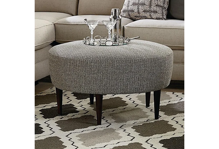 Rory Round Ottoman by Bassett at Esprit Decor Home Furnishings